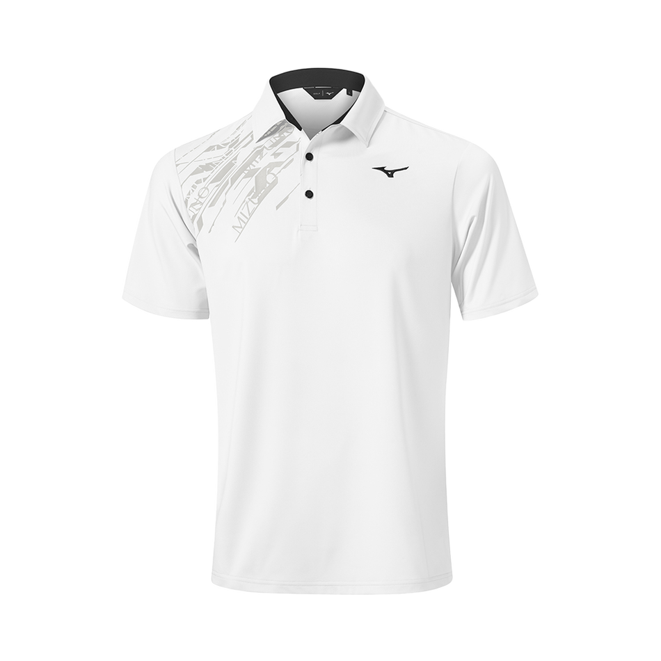 Mizuno Elite Print Polo White